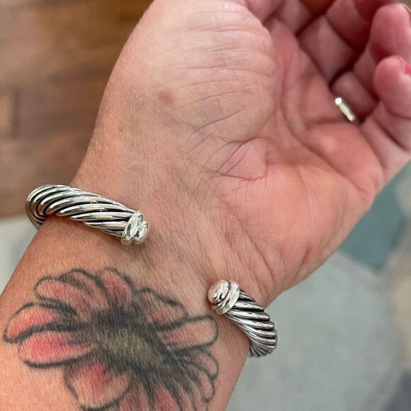 David Yurman Noblesse Blackened sterling silver, gold and prasiolite cuf… - Picture 6 of 8